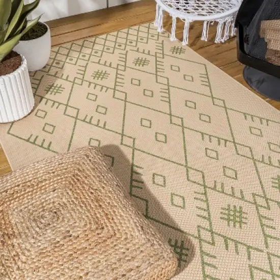 Boho Moroccan Indoor/Outdoor Area Rug  - JONATHAN Y image {7}