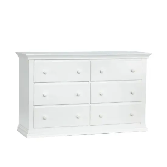 Suite Bebe Shailee Universal 6 Drawer Double Dresser - White image {1}