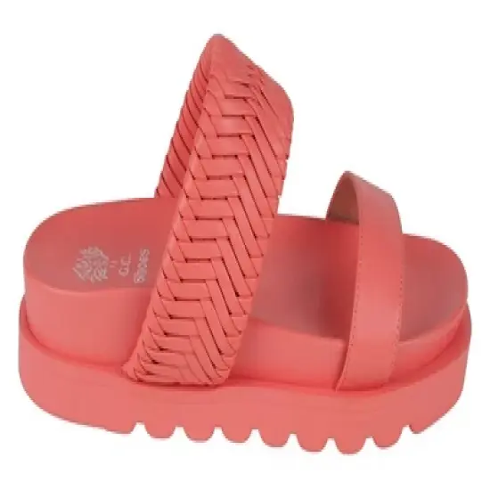 GC Shoes Jojo Double Band Slide Platform Sandals image {1}