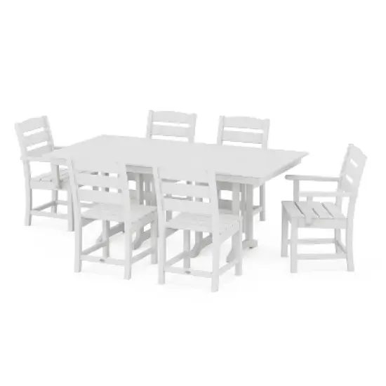 Lakeside 7pc Farmhouse Dining Set - POLYWOOD image {8}