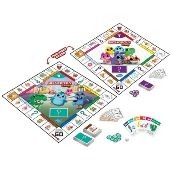 Monopoly Junior 2 Kids Board Games in 1 image {1}