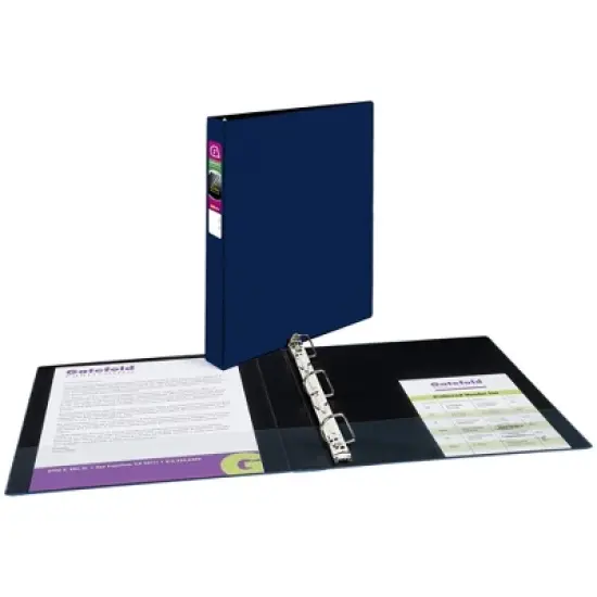 Avery Durable 3 Ring Binder, 1 Inch Slant Rings, 3 Blue Binders (27251) image {6}
