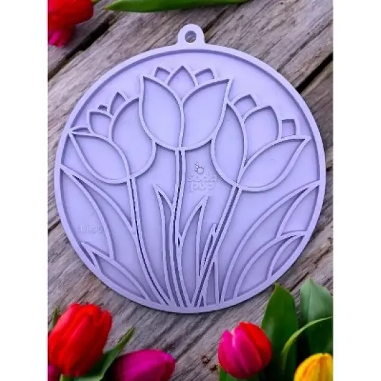 Tulip Design eMat Enrichment Lick Mat With Suction Cups image {5}