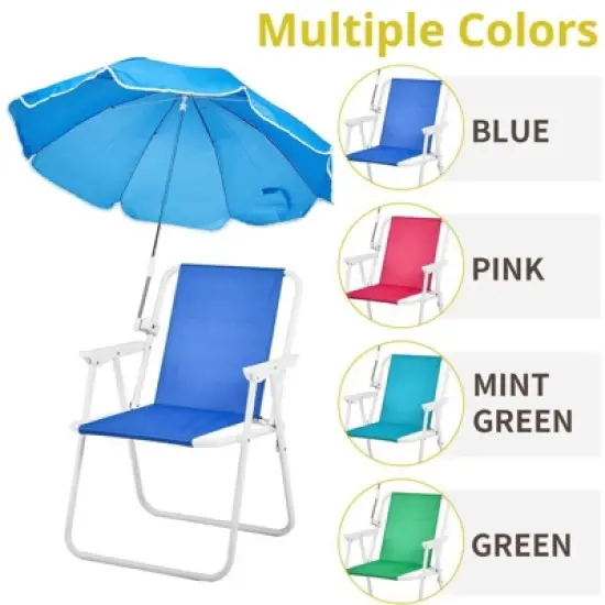 Karl Home Blue Metal Folding Beach Chair(Set of 1) image {3}