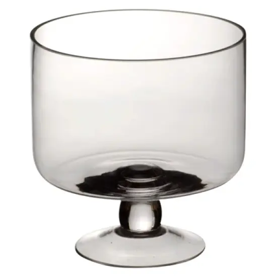ARTLAND Glass Trifle Bowl with Classic Modern Design, Clear, For Round Dessert - Cakes, Pastries, Ice Cream - Dishwasher Safe image {1}