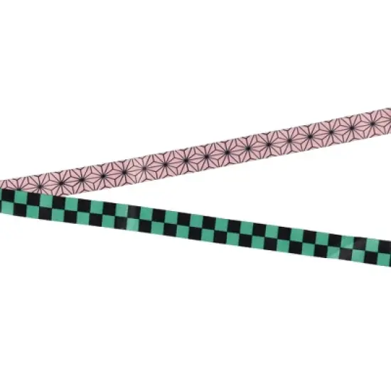 Demon Slayer Tanjiro and Nezuko Costume ID Badge Holder Lanyard w/ Rubber Pendant image {2}