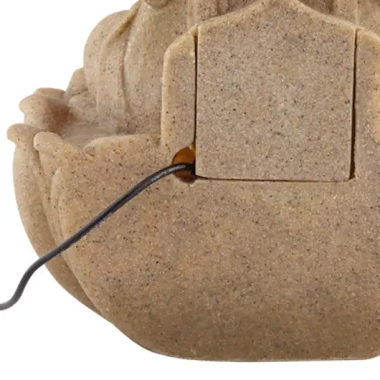 John Timberland Calm Buddha Zen Outdoor Water Fountain with LED Light 14" for Yard Garden Patio Deck Porch House Exterior Balcony Meditation image {5}