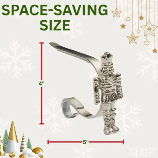 Split P Nutcracker Stocking Hanger - Set of 2 image {1}