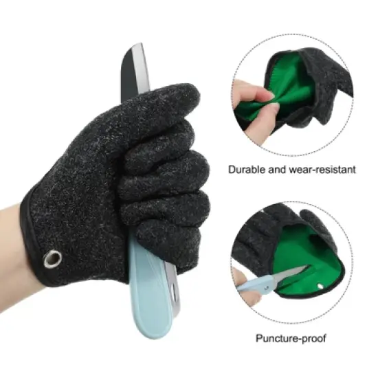 Unique Bargains Waterproof Puncture Resistant Non-Slip Easy to Clean Fishing Gloves 1 Pair image {2}