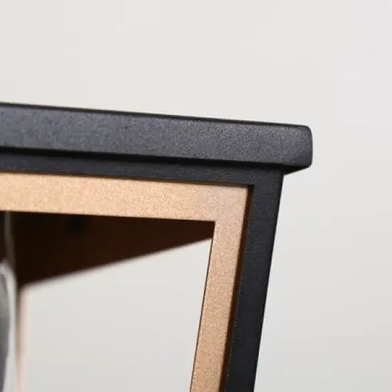 LNC Hewifda  15.7-in Black and Gold with Textured Glass Modern Outdoor Lights Lamp Posts image {11}