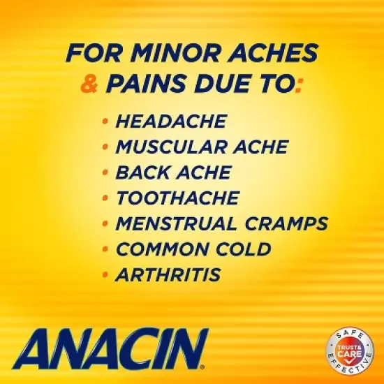 Anacin Pain Relief Aspirin Tablets, 100 ct image {3}