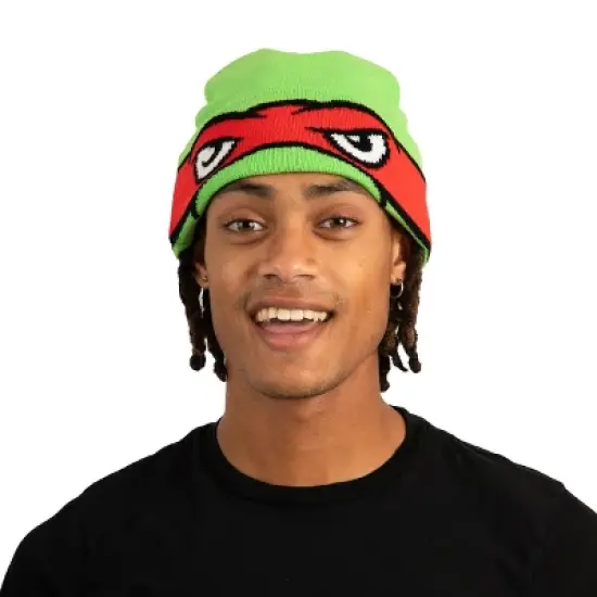 TMNT Rolldown Raph Adult Mesh Eye Green Beanie image {5}