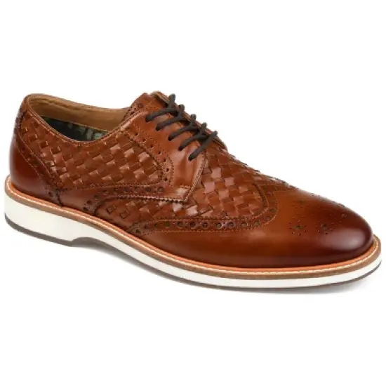 Thomas & Vine Medium and Wide Width Mens Radcliff Tru Comfort Foam Lace-up Woven Wingtip Derby image {10}