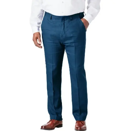 KS Island by KingSize Men's Big & Tall &trade; Linen Blend Plain Front Dress Pants image {1}