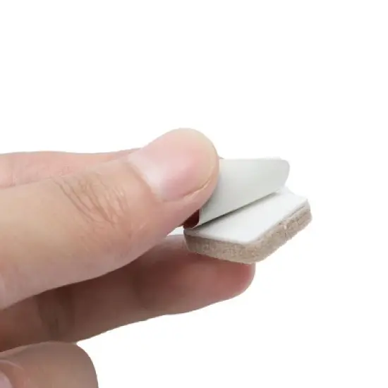 Unique Bargains Furniture Square Self-Stick Non-Slip Anti-Scratch Felt Protector Pads Khaki 0.75" x 0.75" 32 Pcs image {2}