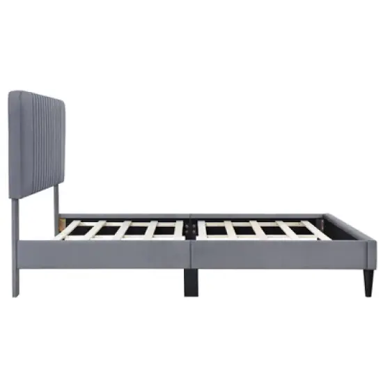 Full Size Upholstered Platform Bed-ModernLuxe image {5}