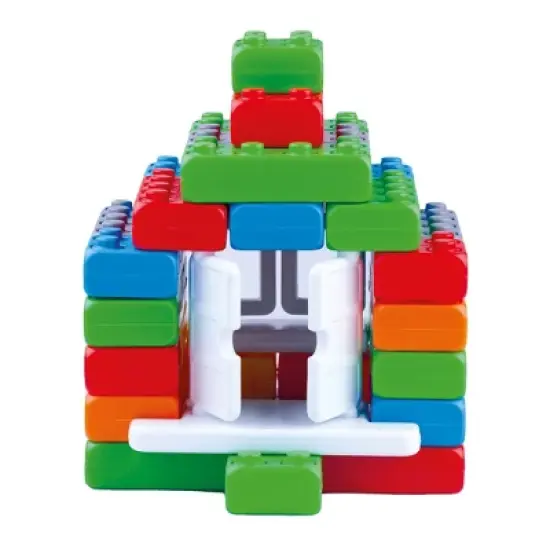ECR4Kids Junior Building Bricks Set, Stacking Blocks, Assorted, 140-Piece image {1}