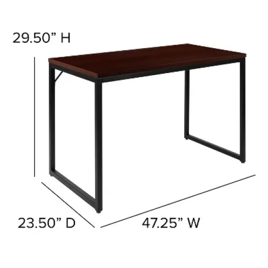 Flash Furniture Tiverton Industrial Modern Desk - Commercial Grade Office Computer Desk and Home Office Desk - 47" Long image {8}