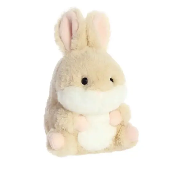 Aurora Mini Lively Bunny Rolly Pet Round Stuffed Animal Brown 5" image {1}