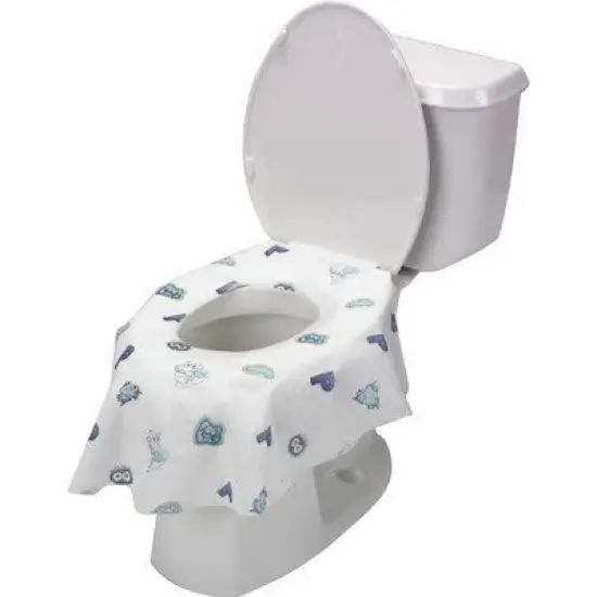 Disposable Toilet Seat Covers for Kids & Adults, 6 Pack - Germ Protect from Public Toilets- Waterproof, Individually-Wrapped, Plastic Lined image {3}