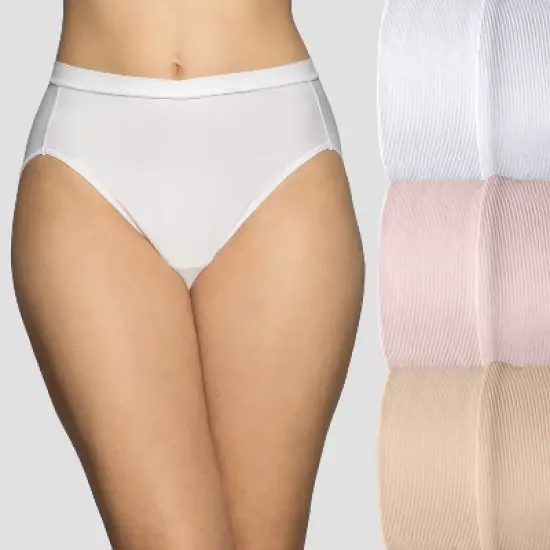 Vanity Fair Womens Beyond Comfort Silky Stretch Hi-Cut 3 Pack 13398 image {5}
