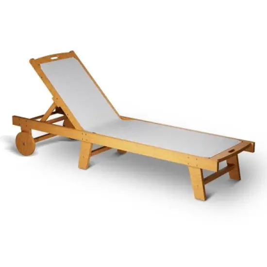 Whizmax Fir Lying Bed ,Portable Leisure Chair with Adjustable Wheels, Sunscreen and Breathable Textilene Fabric image {7}