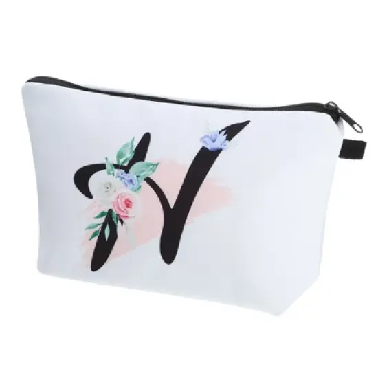 Unique Bargains Large Capacity Zipper Personalized Small Makeup Bag White image {11}