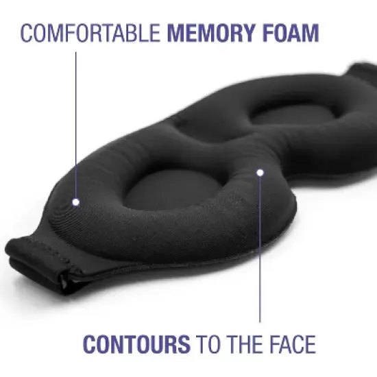 DMI Contoured Cloud Rejuvenation Sleep Mask | Zero Pressure | Game-Changing Comfort | 3D Eye Masks for Sleep | Adjustable Strap, Breathable & Soft, image {2}
