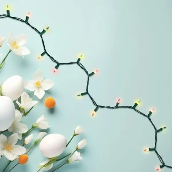 Northlight Mini Easter Light Set - Pastel Multi-Color - 7' Green Wire - 35ct image {1}