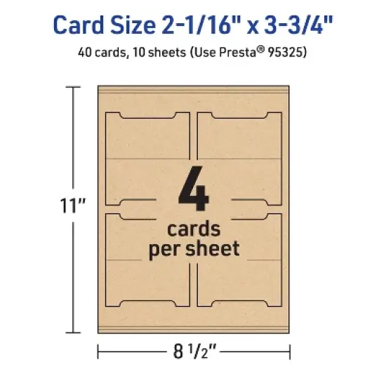 Avery Printable Tent Cards, 2-1/16" x 3.75", Kraft Brown, 40ct image {4}