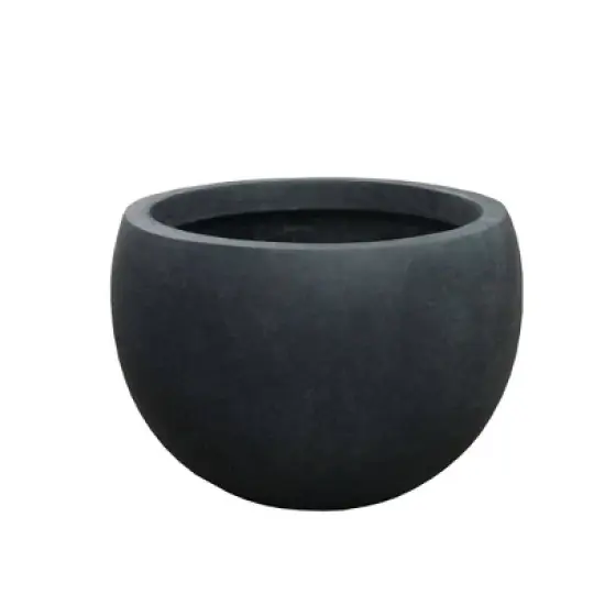 Rosemead Home & Garden, Inc. Concrete Outdoor Planter Pot with Drainage Hole Black 20"x20" image {13}