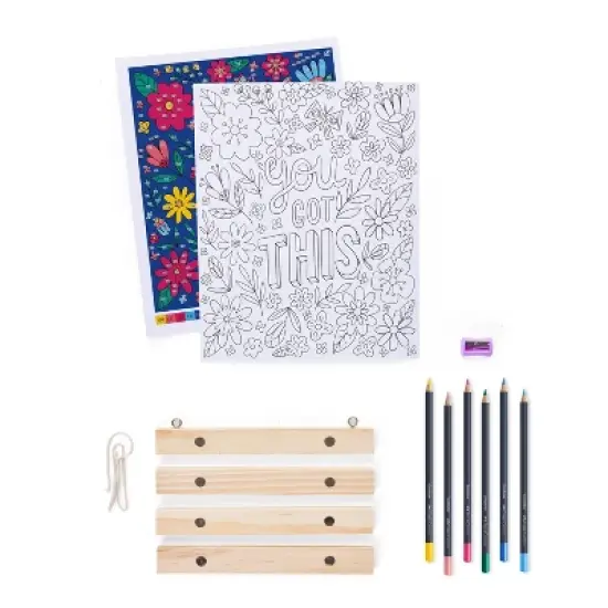 Faber-Castell 10pk Color By Number Wall Art You Got This 1ct image {2}