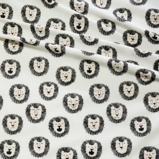 Toddler Lions Cotton Kids' Sheet Set Black & White - Pillowfort&trade; image {3}