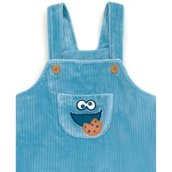 Sesame Street Baby Corduroy Ribbed Overall and T-Shirt Outfit Set Newborn to Infant image {4}