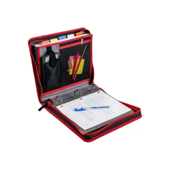 Five Star 2" 3-Ring Zipper Binders Black/Red (29052CE8) image {4}