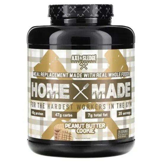 Axe & Sledge Supplements Home Made, Meal Replacement, Peanut Butter Cookie, 103.17 oz (2,925 g) image {4}