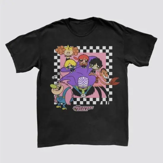 Men's The Powerpuff Girls Short Sleeve Graphic T-Shirt - Black image {3}