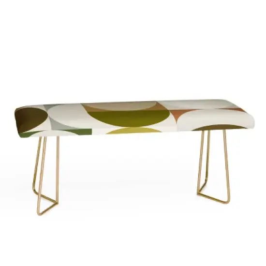 The Old Art Studio Mid-Century Bench White/Gold - Deny Designs image {3}