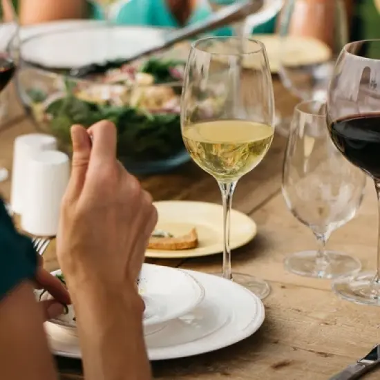 Libbey Signature Kentfield Classic White Wine Glasses, 13.25 ounce, Set of 4 image {4}