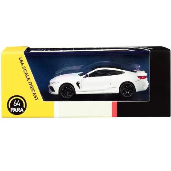 BMW M8 Coupe Alpine White with Black Top 1/64 Diecast Model Car by Paragon image {2}