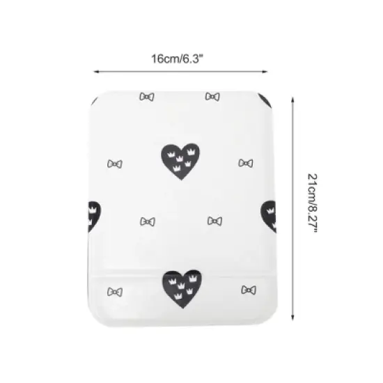 Unique Bargains Women Makeup Mirror for Travel Black 1 Pc image {1}