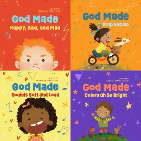 God Made All of Me 4-Pack (Books for Babies and Toddlers about Feelings, Actions, Colors, and Sounds) - by  Laura Derico (Board Book) image {1}