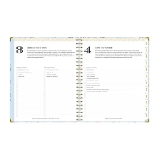 Day Designer 8.5"x11" 2025-2026 Weekly/Monthly Wirebound Planner Hardcover Springtime Blue image {8}