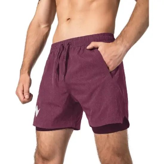 Zilpu Men's Quick Dry Athletic Performance Shorts wi/Zipper Pocket (5 inch) image {10}