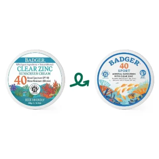 Badger Sport Mineral Sunscreen in a Tin - SPF 40 - 2.4 fl oz image {2}