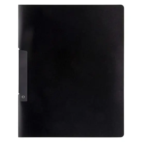 Juvale 10 Pack Clear Report Covers with Sliding Bar and Swing Clip for Letter Size Documents, Presentation, Black, 9x11 inches image {6}