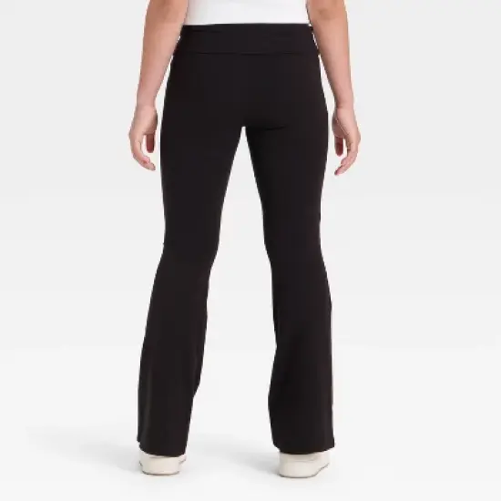 Girls' Foldover Waist Flare Leggings - art class&trade; image {1}