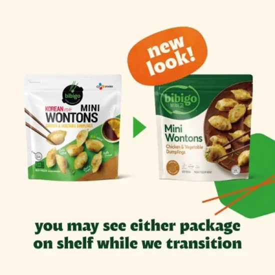 Bibigo Frozen Mini Wontons Chicken and Vegetable Dumplings - 24oz image {7}