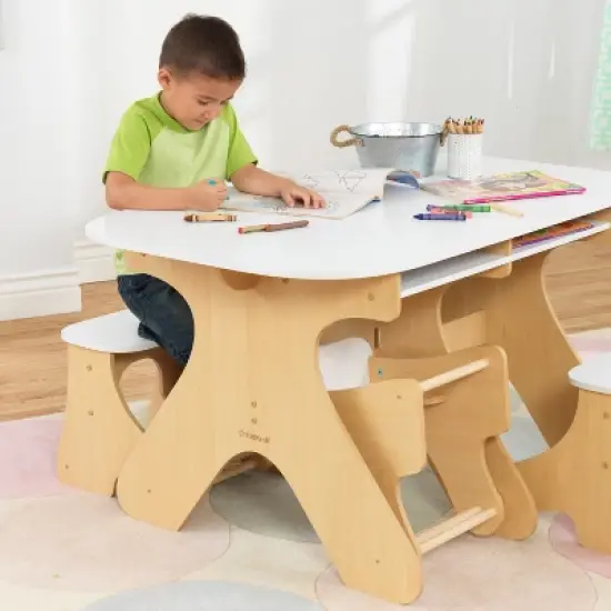 KidKraft Arches Expandable Table with Bench Set image {4}