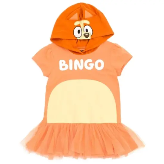 Bluey Bingo Girls Cosplay T-Shirt Dress and Leggings Outfit Set Toddler to Big Kid  image {1}